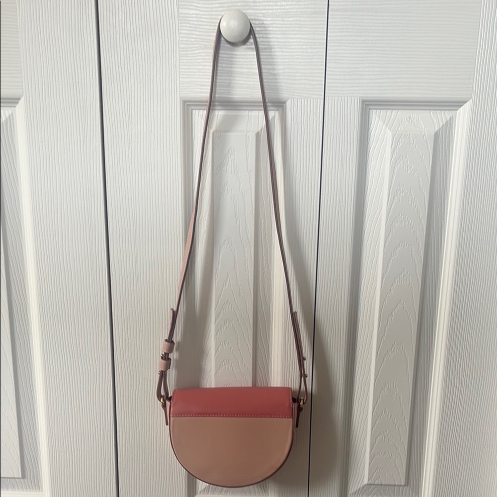 DeMellier Two Tone Pink Crossbody Bag with Modern Minimalist Design - Picture 2 of 7